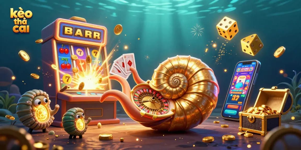 Experience the excitement of kèo nhà cái with a dynamic casino scene featuring vibrant 3D characters and jackpot elements.
