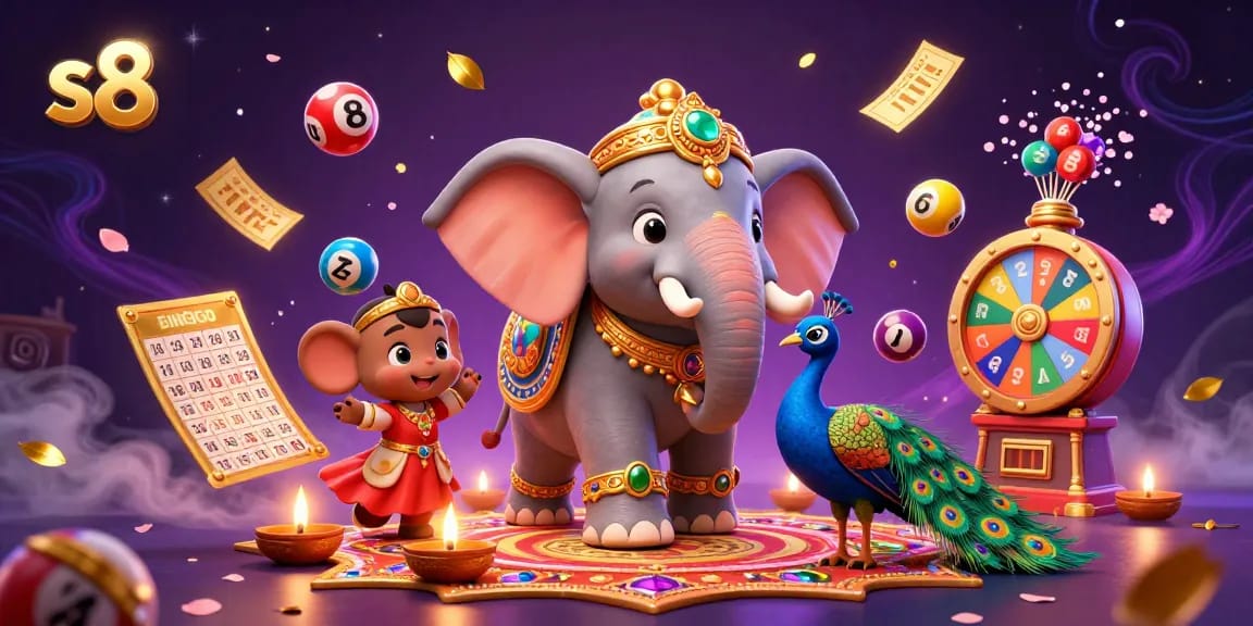 S8 offers thrilling gambling experiences with colorful lottery elements and a festive 3D scene.