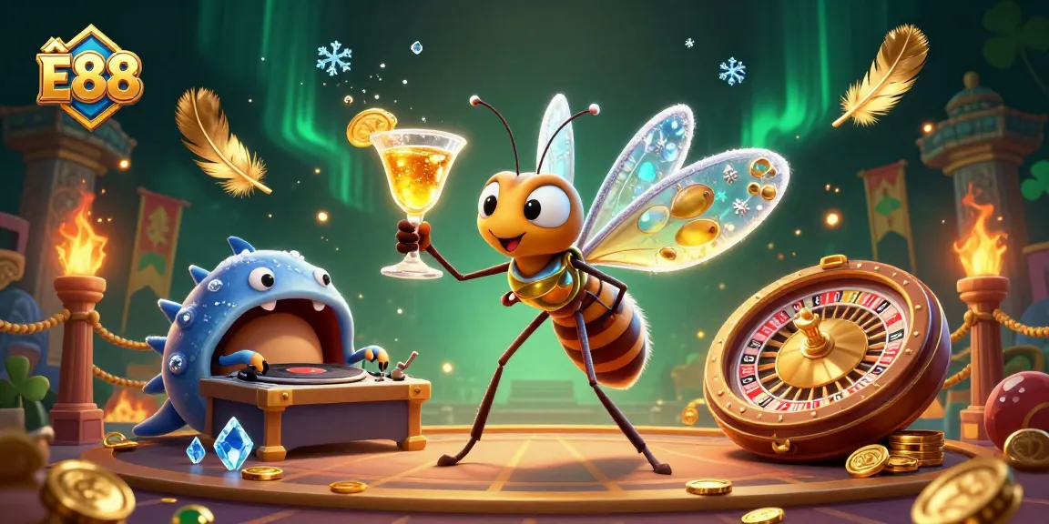 Experience thrilling 3D action with Ê88's exclusive casino mascot and spinning roulette wheel.