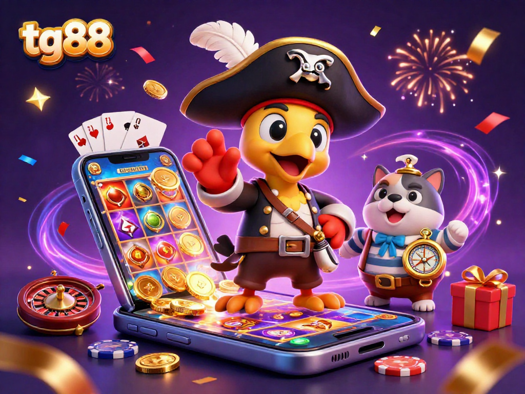 Engage in thrilling gameplay with tg88 as a pirate crew navigates the online casino world.