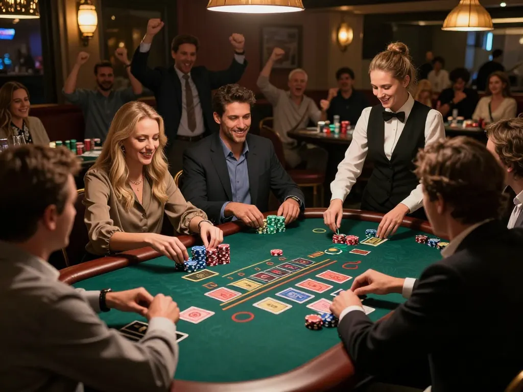 Experience the excitement at GA6789 while placing strategic bets at a lively blackjack table.