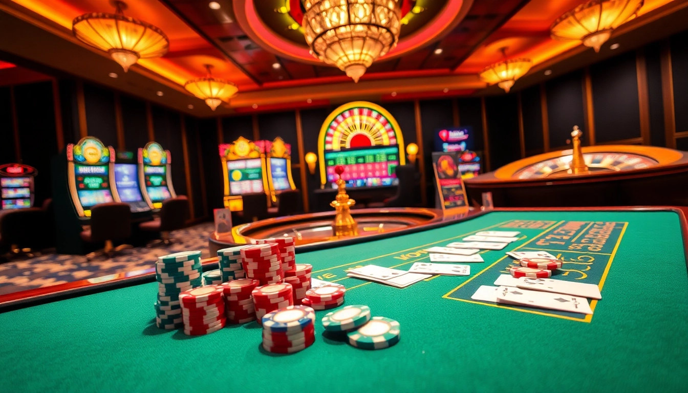 Experience the excitement of 789f bet at a luxurious casino with stunning tables and vibrant games.
