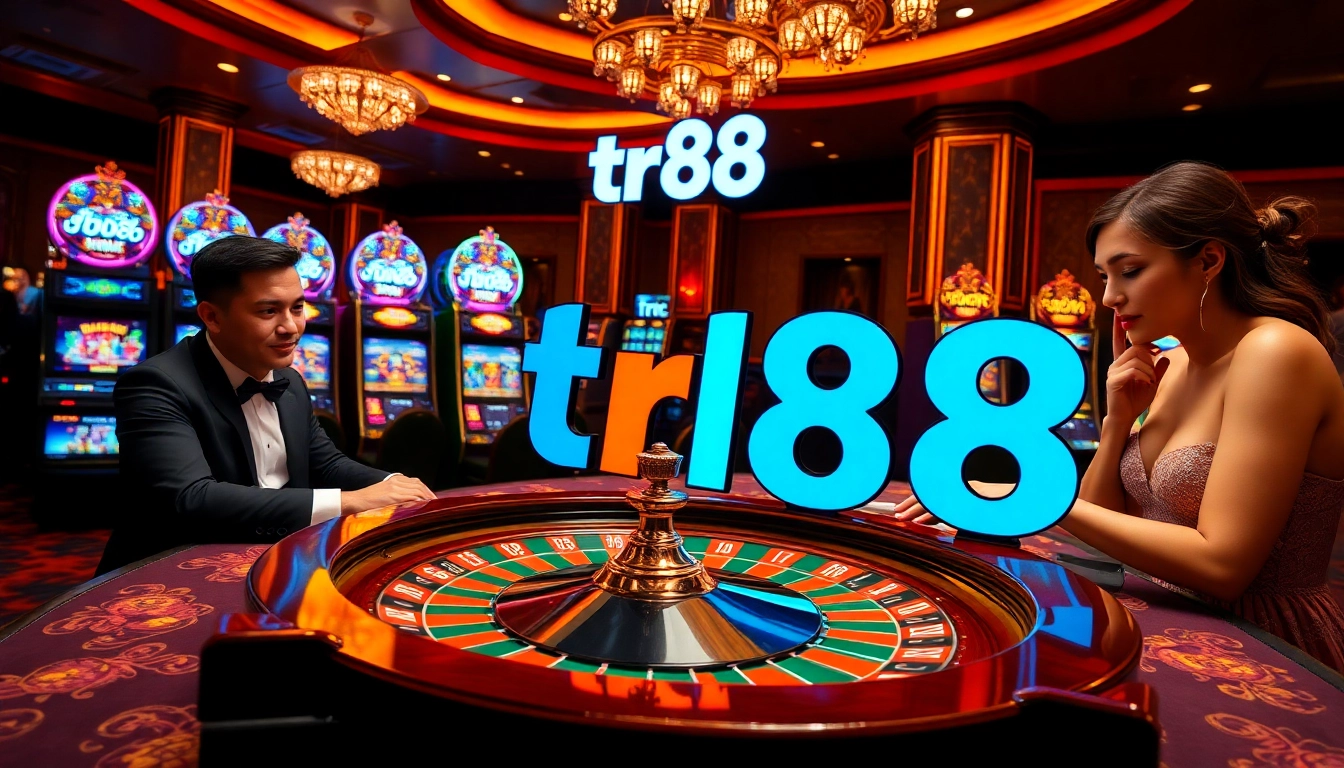 Experience thrilling gameplay at tr88 with vibrant poker chips and an exciting casino atmosphere.