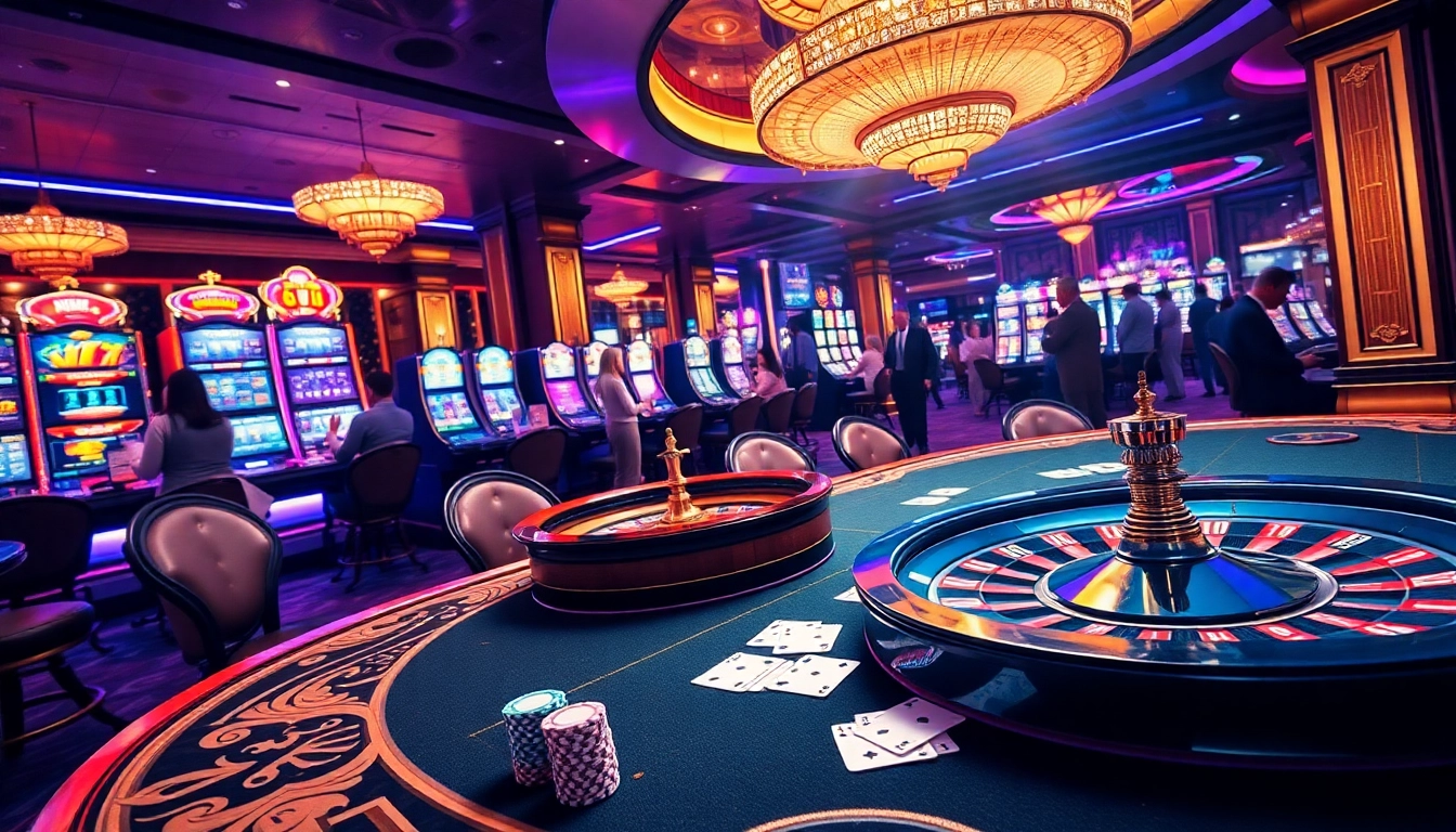 Engaging players at NOHU90 with vibrant casino games, poker chips, and a roulette wheel.