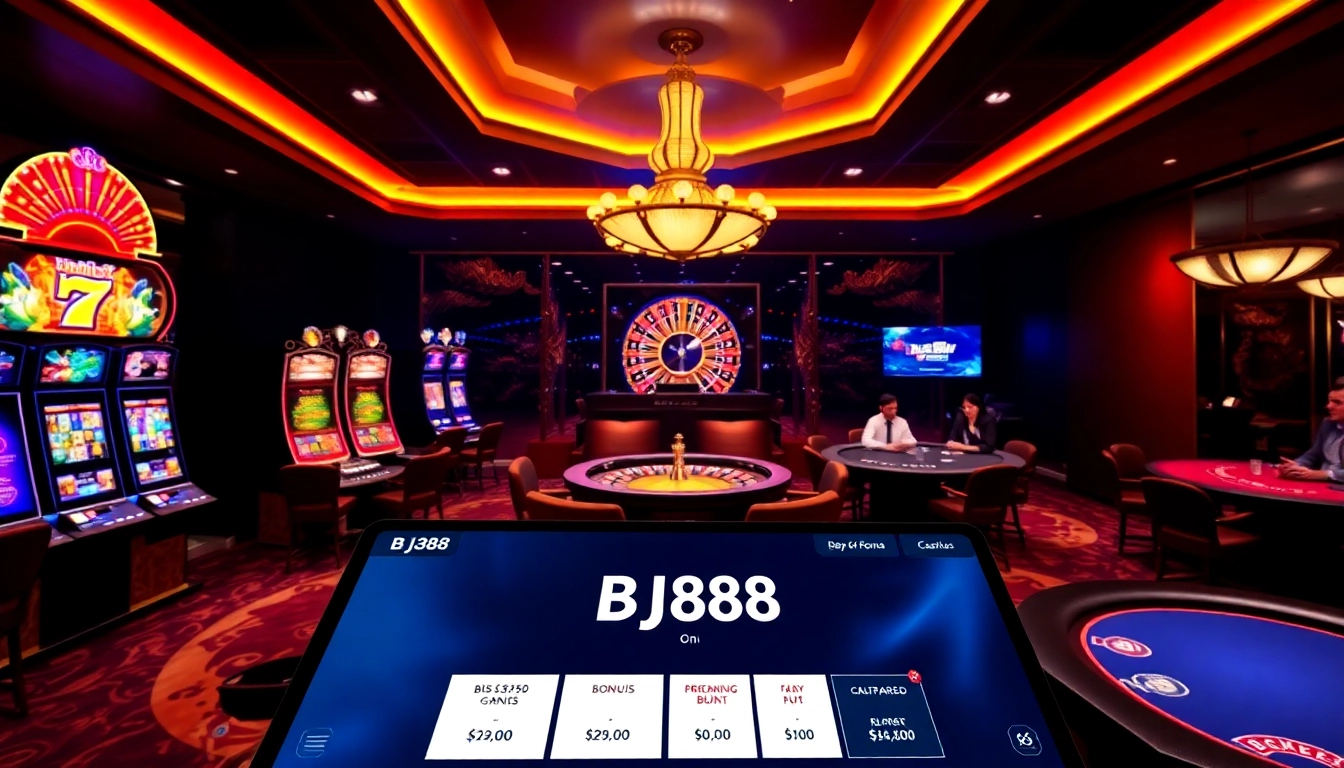 Experience the excitement of BJ88 casino with vibrant slot machines and engaging gameplay.