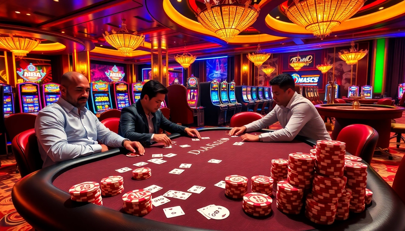 Experience thrilling gameplay at DH88 with vibrant casino tables and engaging slot machines.