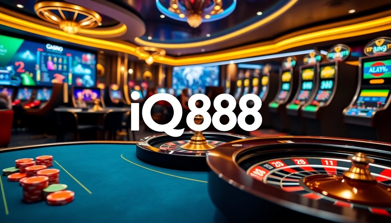 Experience thrilling gambling action at iq88 with vibrant poker tables and dynamic slot machines.