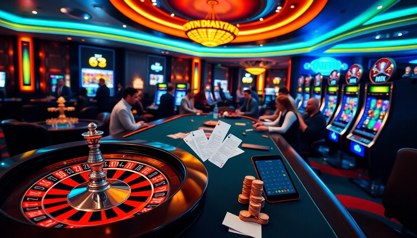 Gambling experience at https://g28.tech/ featuring poker chips and roulette wheel in a luxurious casino setting.