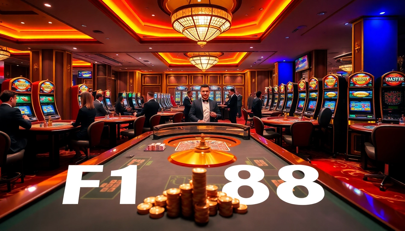 Players enjoying a thrilling game at F168 casino, capturing the excitement and luxury of online gambling.