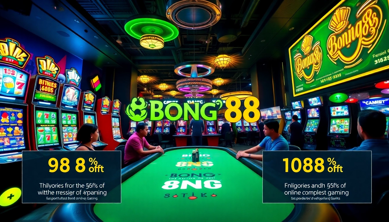 Vibrant Bong88 online casino atmosphere, emphasizing link vào bong88 không bị chặn for engaging gaming.
