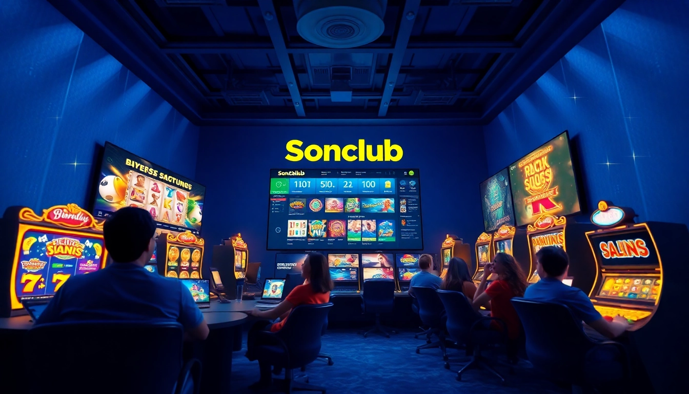 Sonclub gaming platform showcasing vibrant games and community experiences.