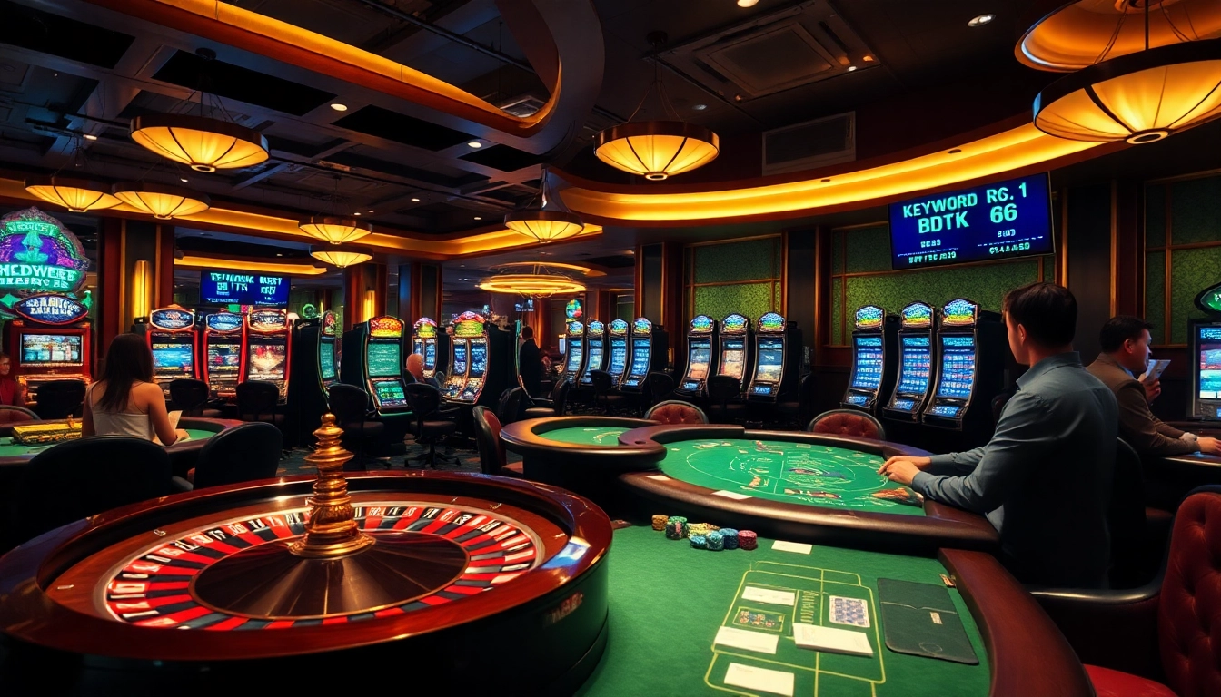 Experience the thrill of BDTK66 at a lively casino with roulette, poker, and slot machines.