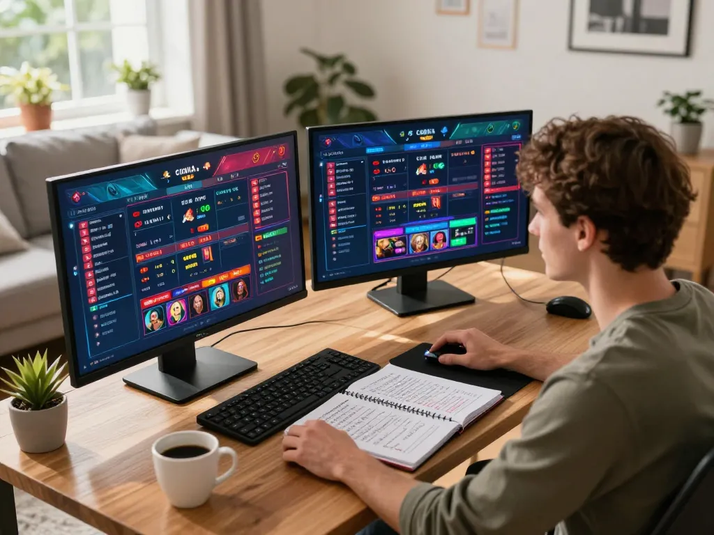 Pucuk138 gaming strategies in action during an online betting session in a cozy home setting.