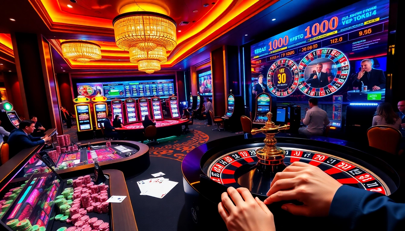 Experience the thrilling vibe of trang chủ rikbet with vibrant casino gaming visuals showcasing excitement and luxury.