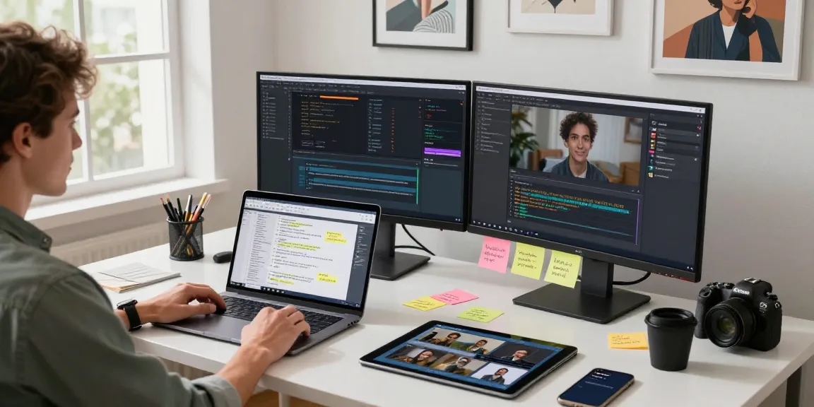 Using the video to prompt tool in a creative workspace with AI software and brainstorming notes.