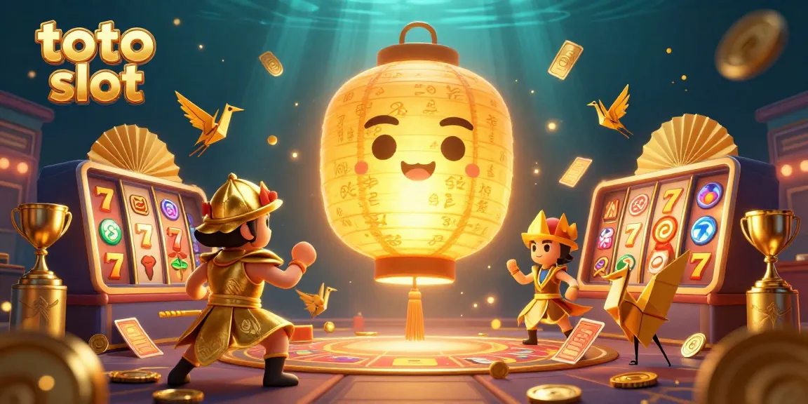 Spin the reels in toto slot as golden lantern spirits and lucky symbols illuminate the casino.