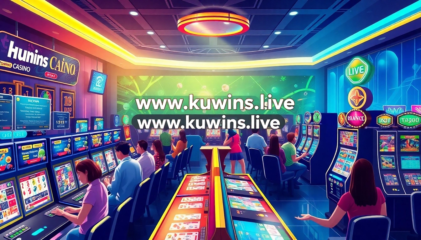 Engaging online gaming scene featuring https://kuwins.live/ with vibrant casino elements and a welcoming atmosphere.