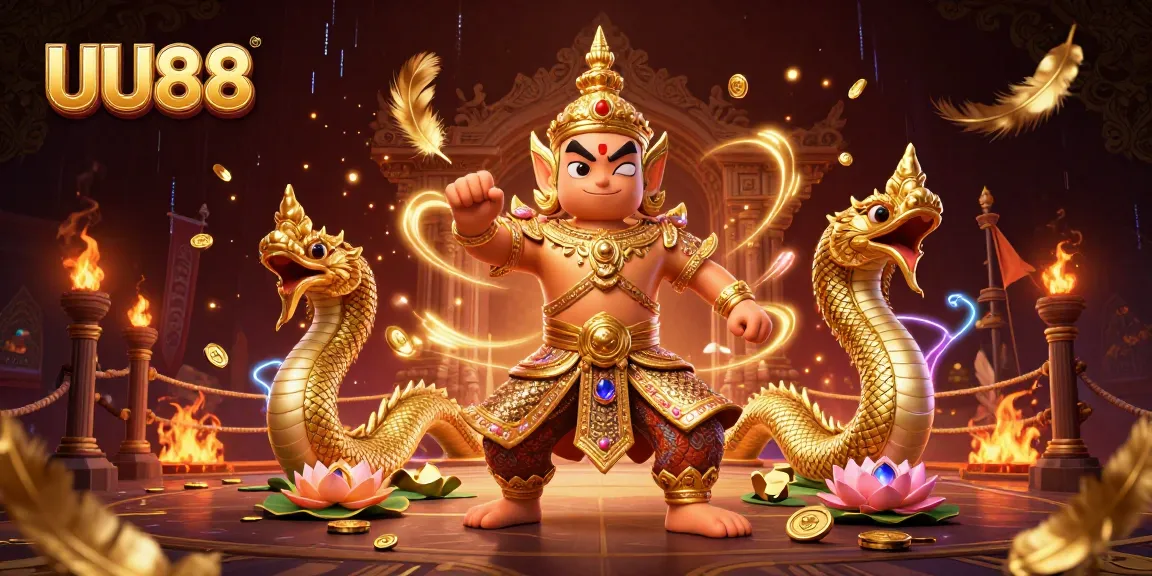 Engage in thrilling gameplay with UU88's dynamic casino experience featuring vibrant characters and elements.