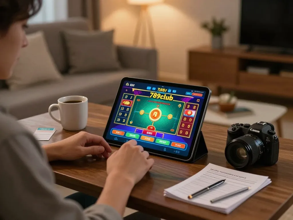 Engaging gameplay on the 789club app in a cozy home setting, highlighting strategy and fun.