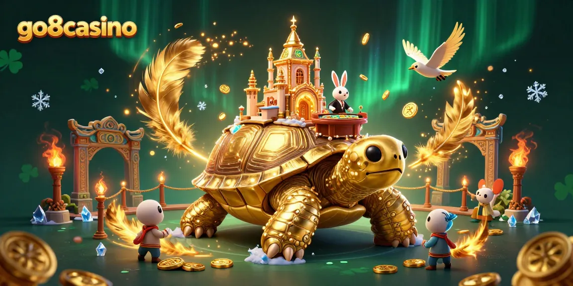 Enhance your gaming experience at go8casino with a vibrant 3D illustration featuring engaging characters and a rich casino backdrop.