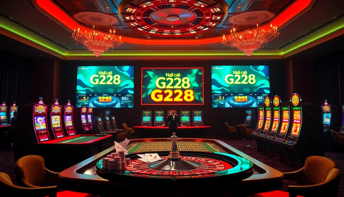 Experience thrilling gameplay at Nhà cái G28 with vibrant casino elements and professional gaming.
