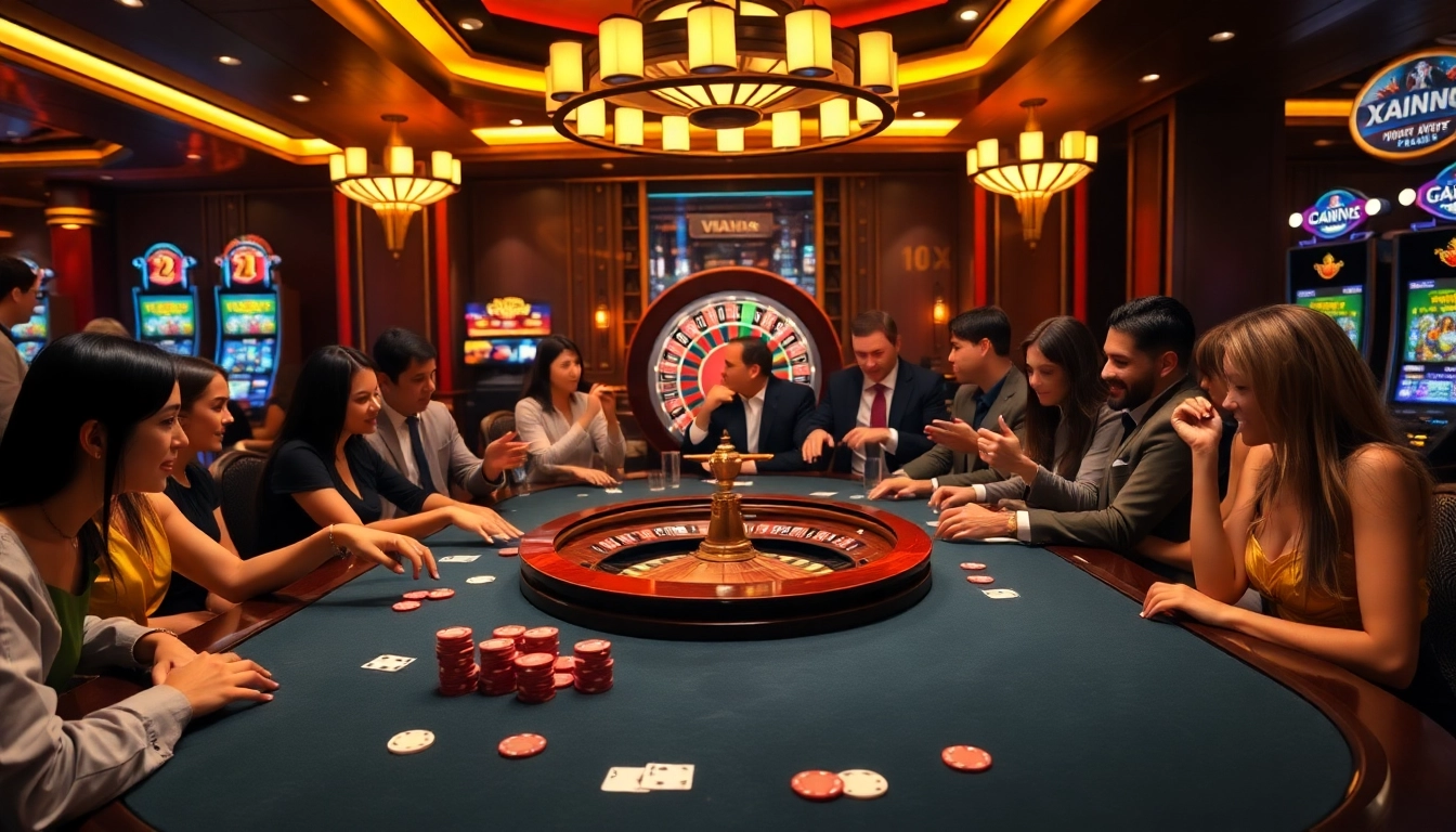 Experience high-stakes excitement at Vmax casino with vibrant gaming tables and thrilling roulette.