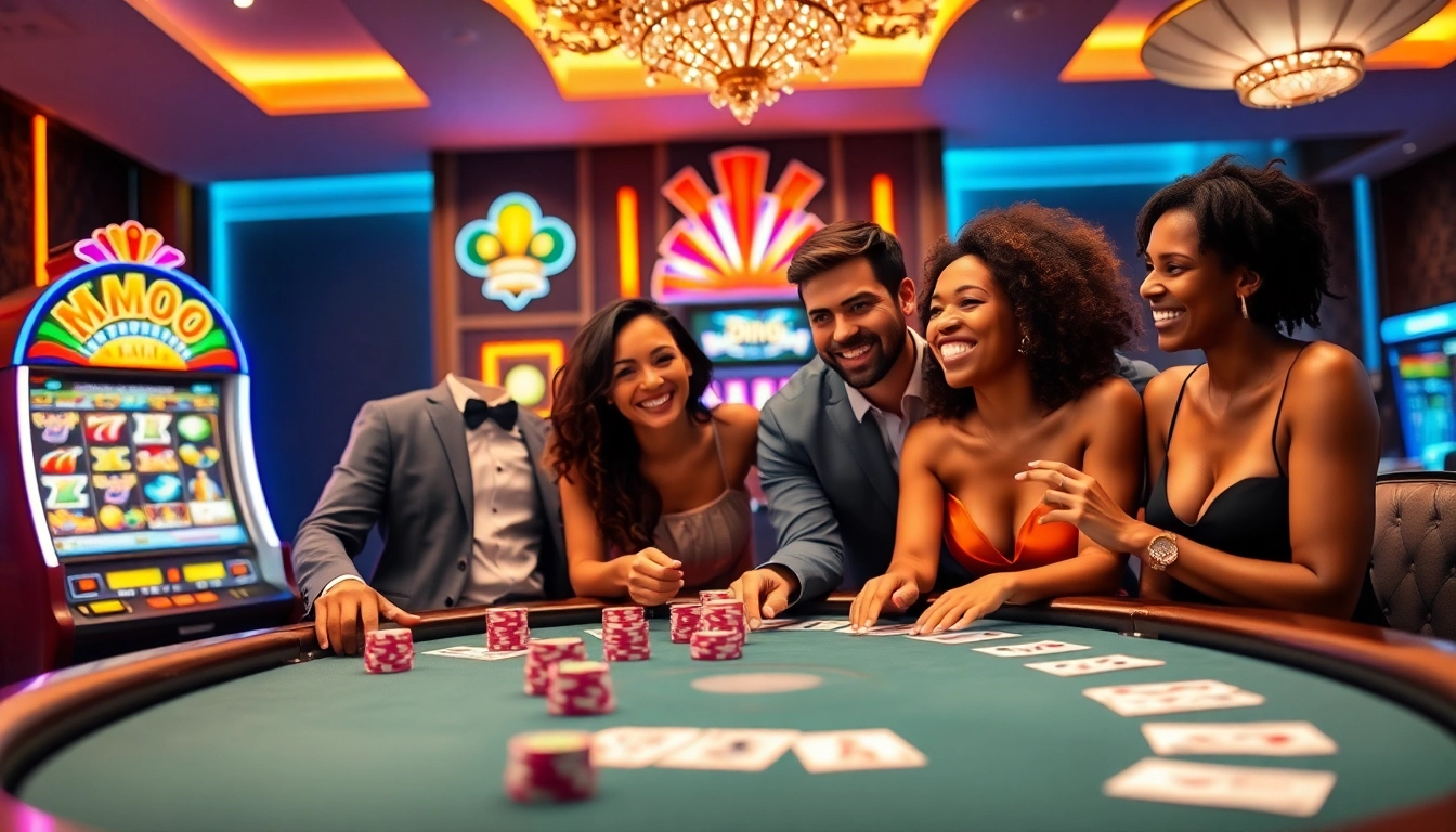 Experience the excitement of MMOO with vibrant casino games and engaging players.