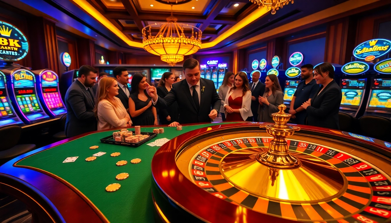 Gambling excitement at king 88 with casino games, chips, and vibrant atmosphere.