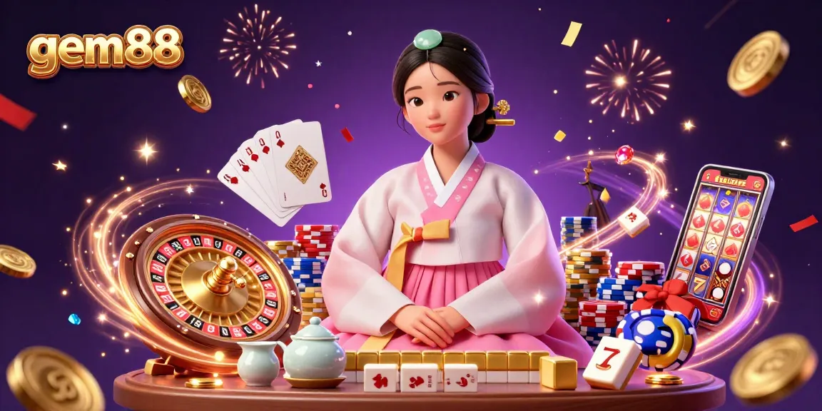 Engage with gem88's exciting casino experience featuring vibrant gaming elements and a serene elegance.