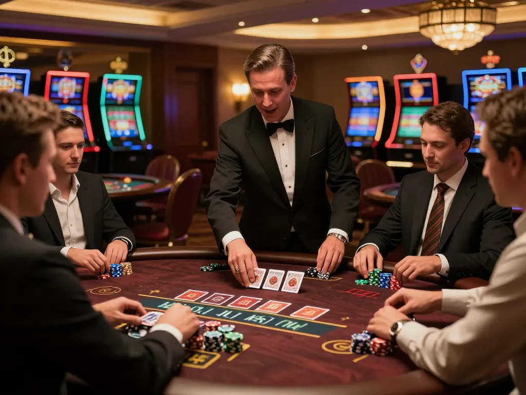 Players engaging in SC88 blackjack with high-stakes betting at an upscale casino table