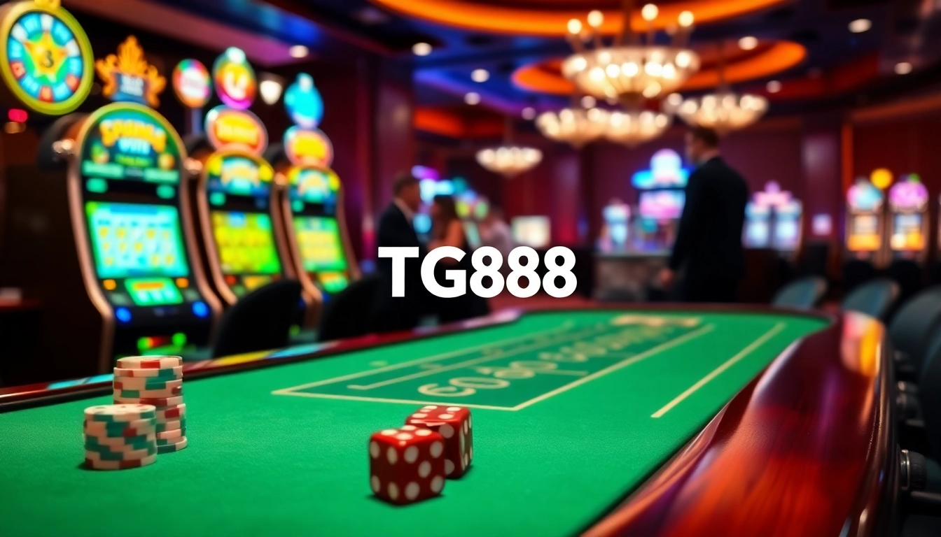 Experience thrilling gameplay at TG88 with dynamic casino tables and vibrant slot machines.