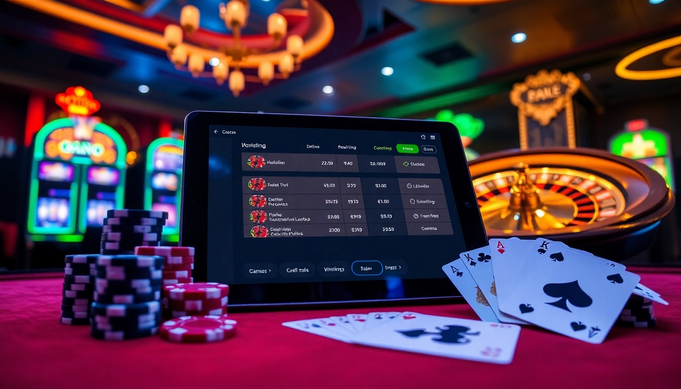 Experience online betting as S8 showcases an engaging gambling interface amidst poker chips and a roulette wheel.