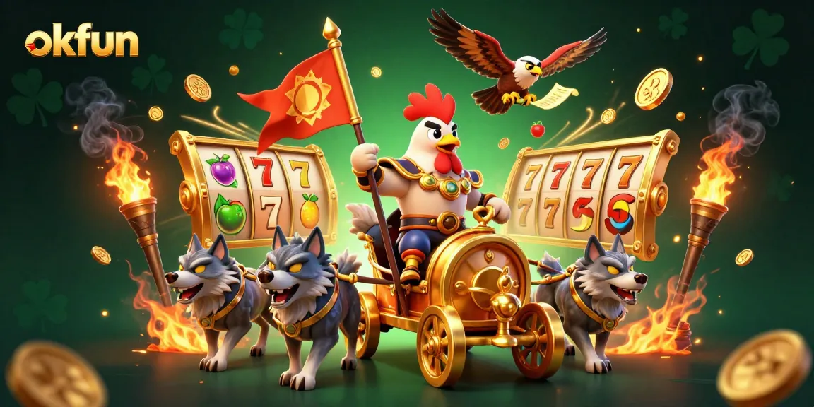Engage in thrilling gameplay with okfun's ultra-detailed casino experience, featuring vibrant slot reels and dynamic symbols.
