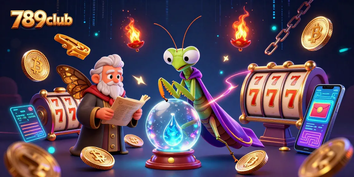 Experience the thrill of 789club with vibrant casino elements and a mystical fortune teller.