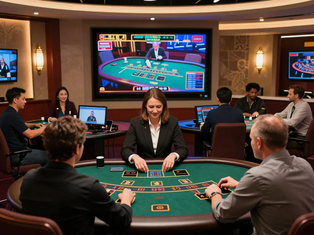 Players engaging in blackjack gameplay on KUWIN's online casino platform, showcasing excitement and strategic betting
