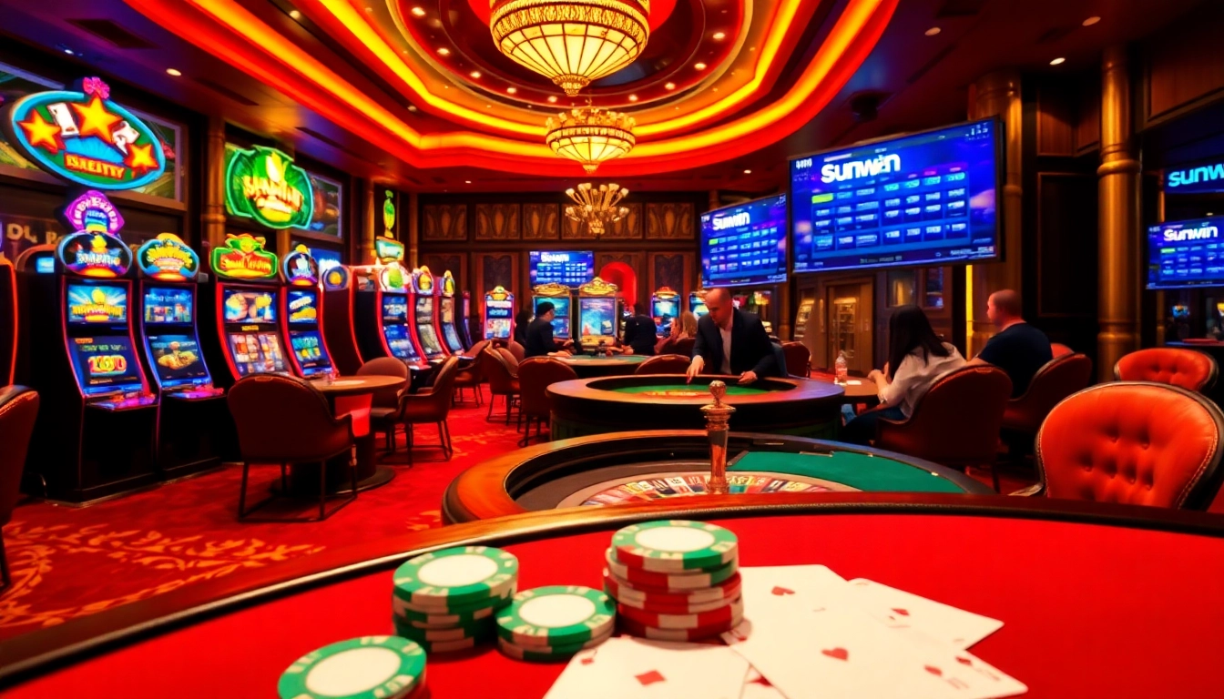 Experience the thrill of sunwin gaming with vibrant slot machines and immersive casino tables.