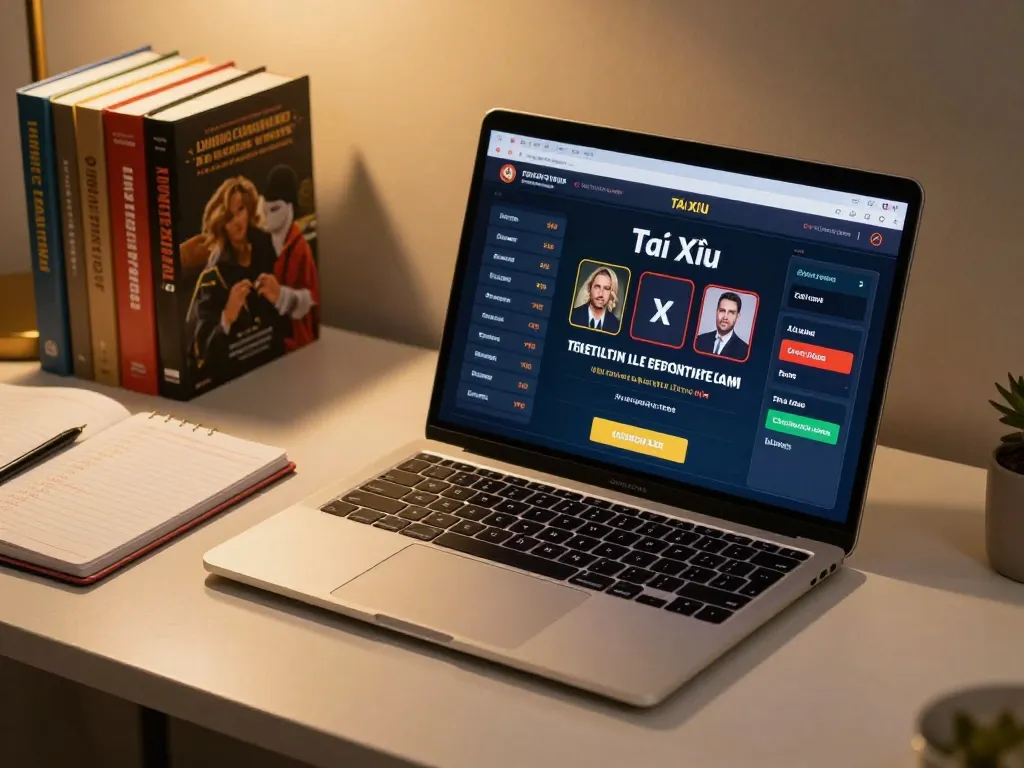 Engaging gameplay in Tài Xỉu online on a laptop, showcasing a strategic betting interface.