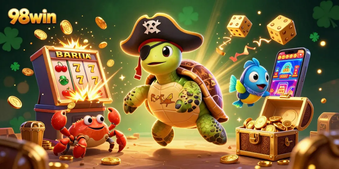 Win big at 98win with a thrilling 3D casino adventure featuring animated characters and jackpots.