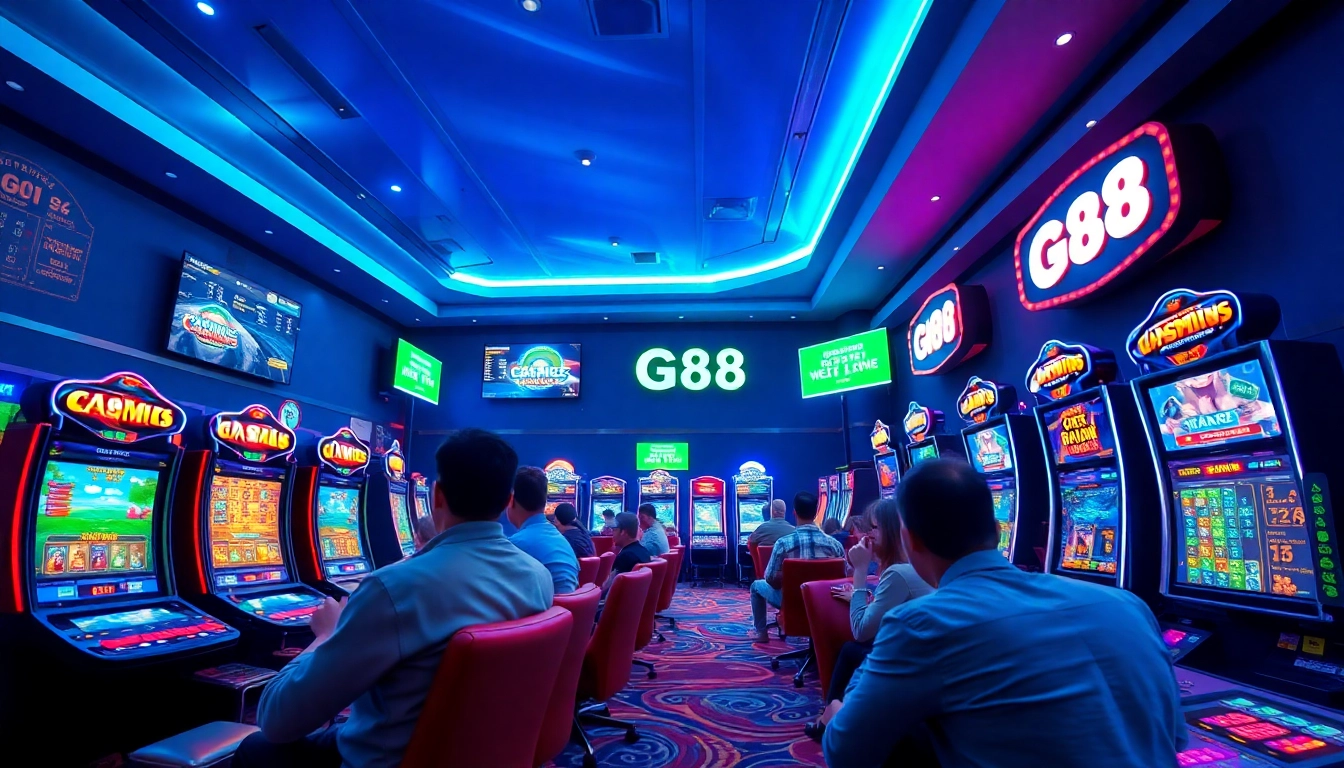 G88 online gaming room showcasing vibrant players engaged in exciting gambling activities.