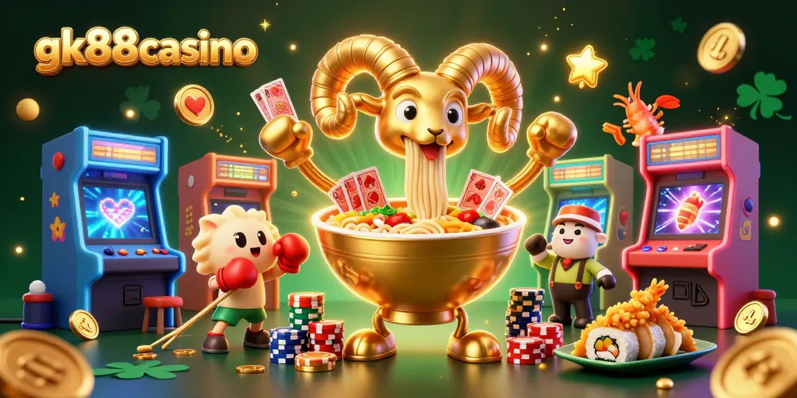 Experience thrilling fun at gk88casino with a vibrant 3D gaming scene featuring dynamic characters and game elements.