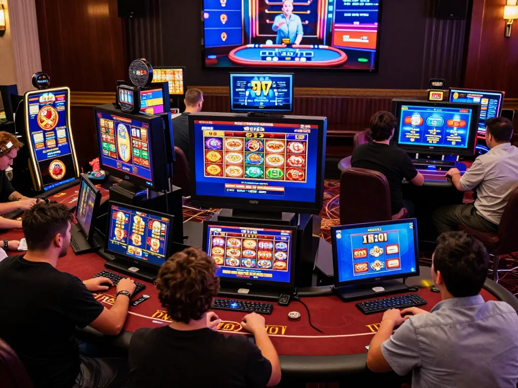 Players enjoying diverse games on the online casino platform https://mm88.fun/, showcasing engagement and excitement.