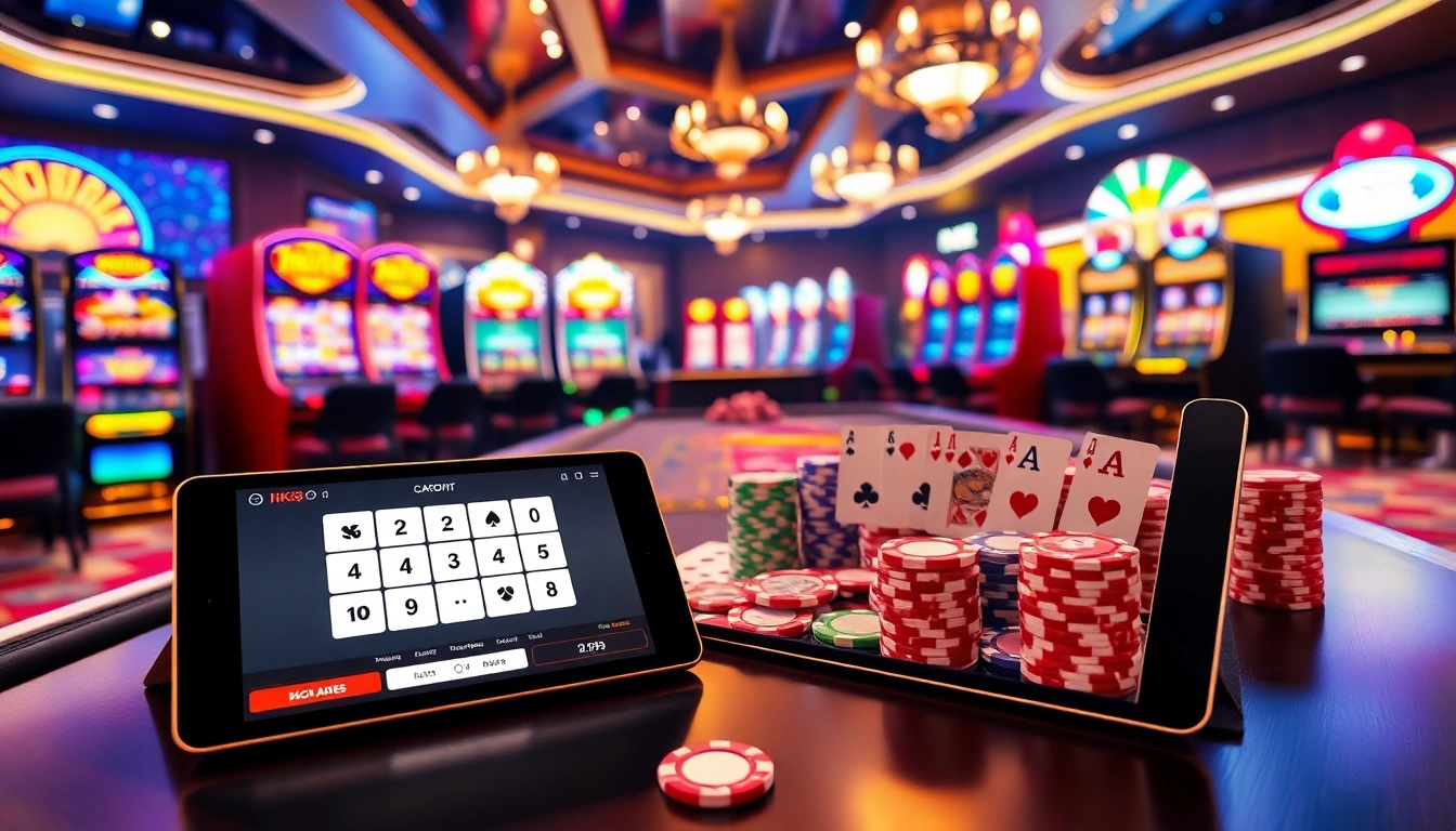 Experience the thrill of NK88 as players engage with vibrant casino games and online betting.