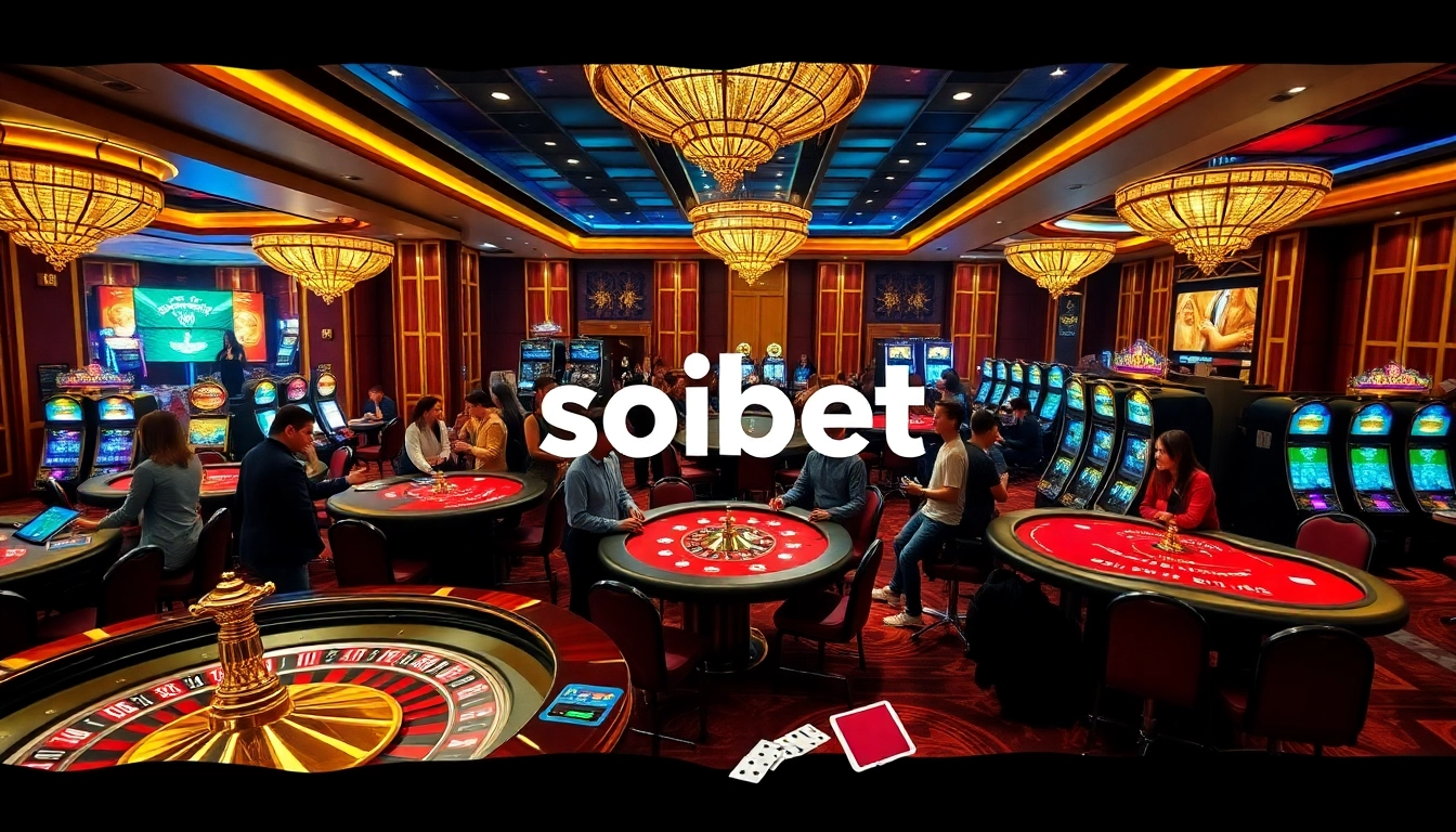 Experience luxury gaming at Soibet ไทย with vibrant casino tables and engaging players.