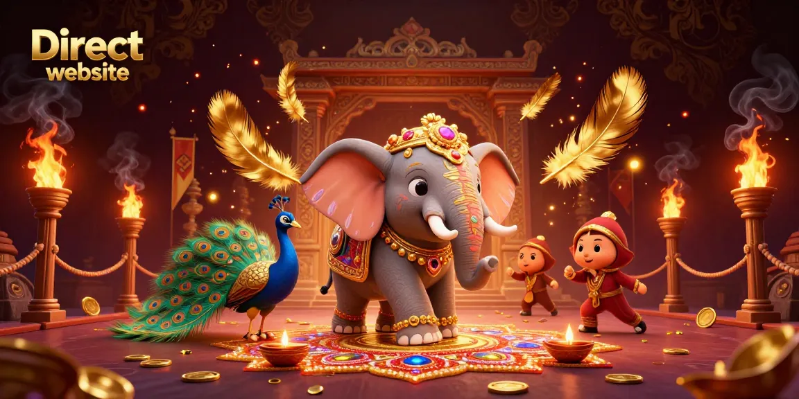 Spin to win on the Direct website with vibrant slot gaming elements and festive characters.