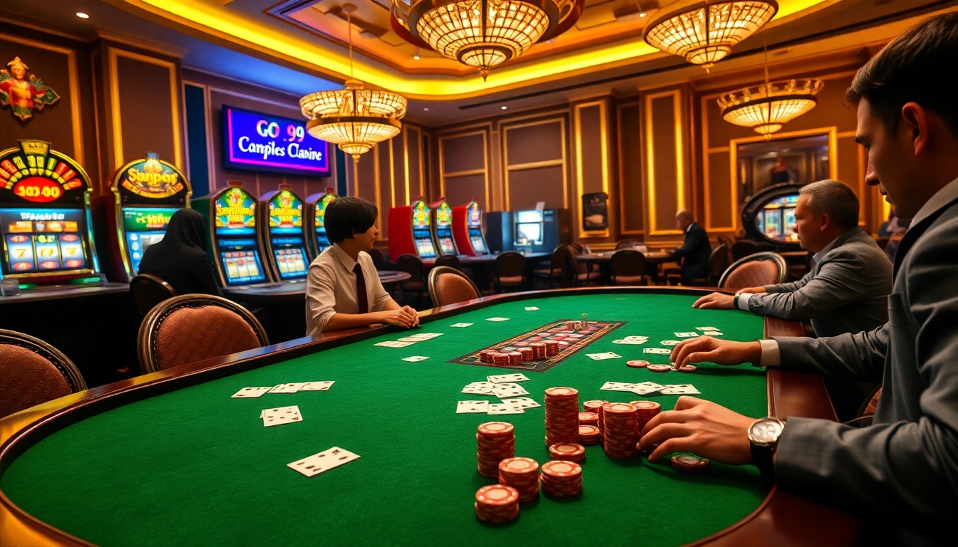 Experience the thrill of high-stakes gambling with go 99, poker chips, and roulette.