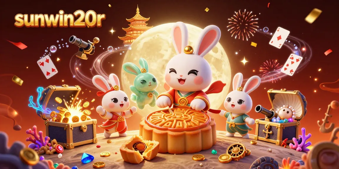 Experience the excitement of sunwin20r with a vibrant casino scene featuring animated characters and gambling elements.