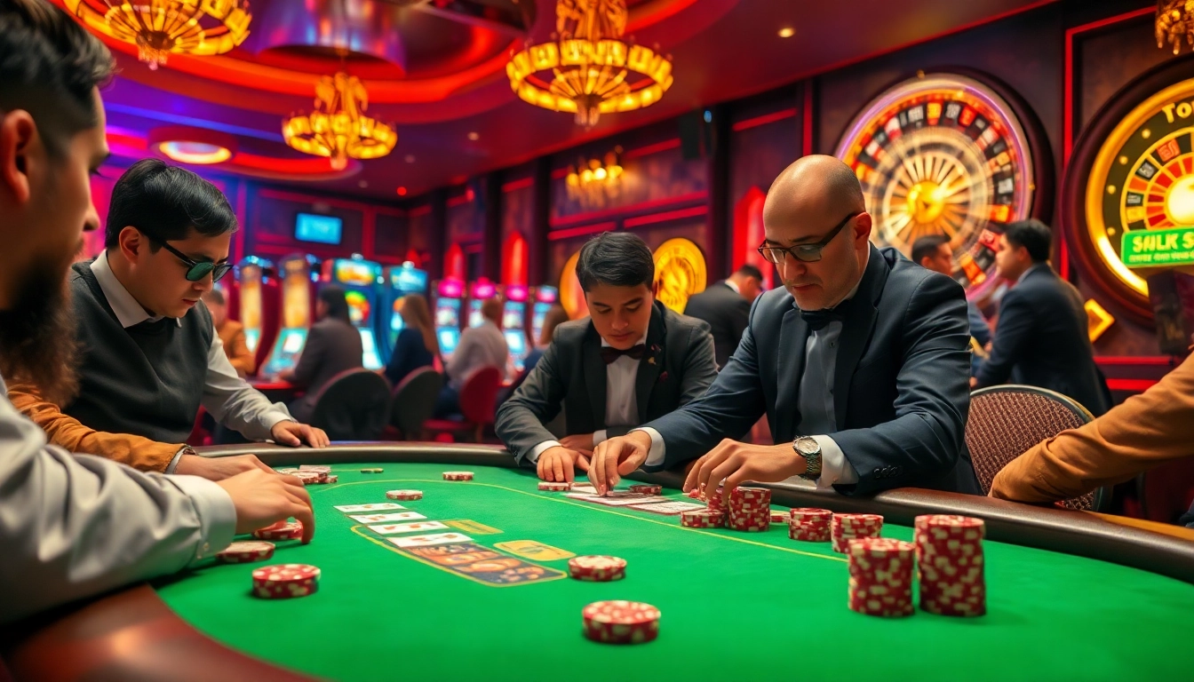 Experience thrilling gameplay at the chotruyen poker table as players engage in high-stakes action.