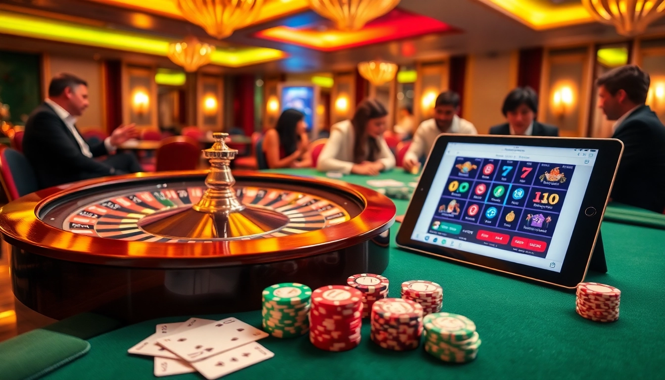 Experience the thrill of live gaming at https://luckywinn.us.com/ with vibrant roulette wheels and elegant poker chips.