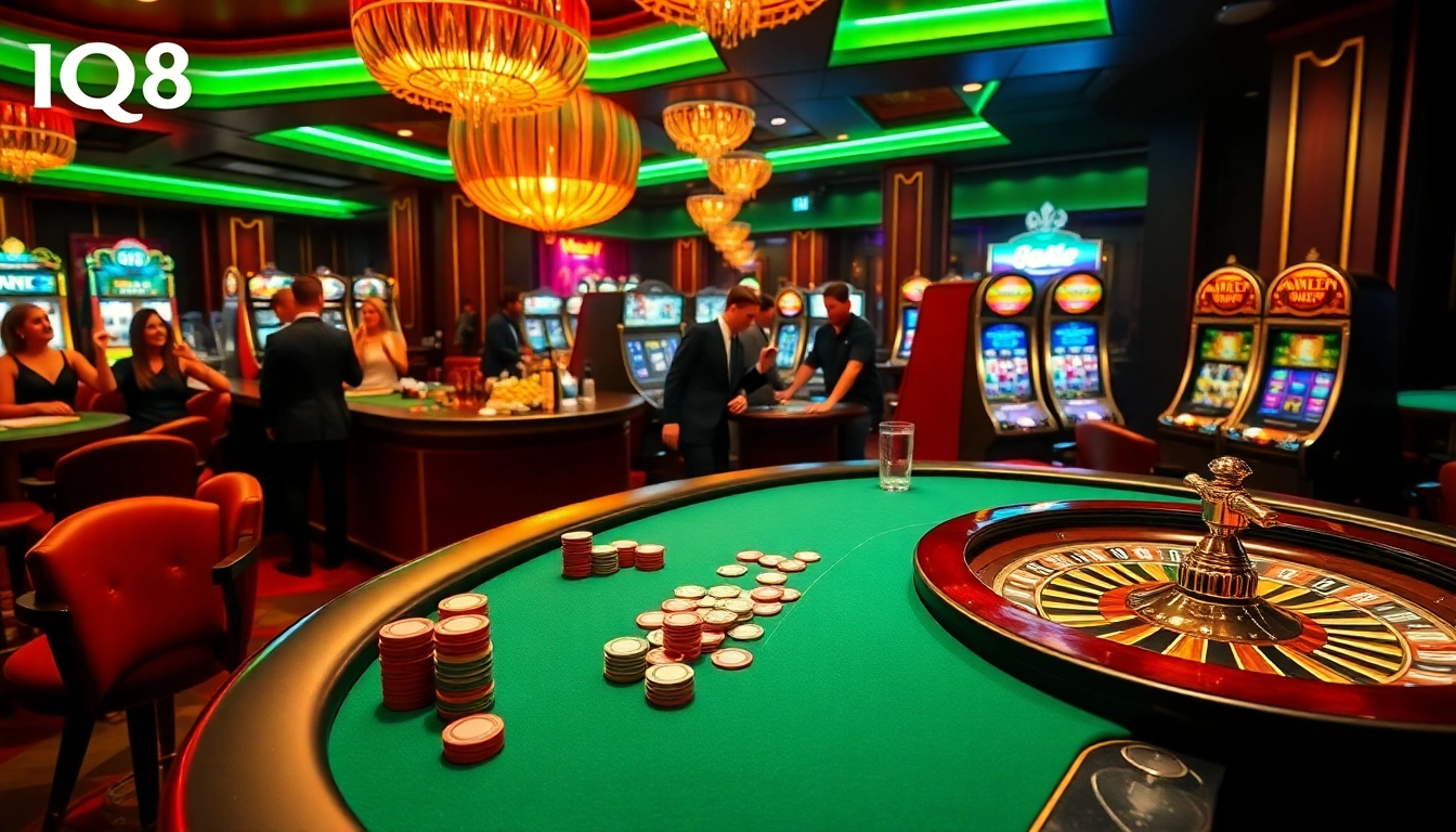 Experience the excitement of IQ88 with immersive casino games and vibrant gambling scenes.