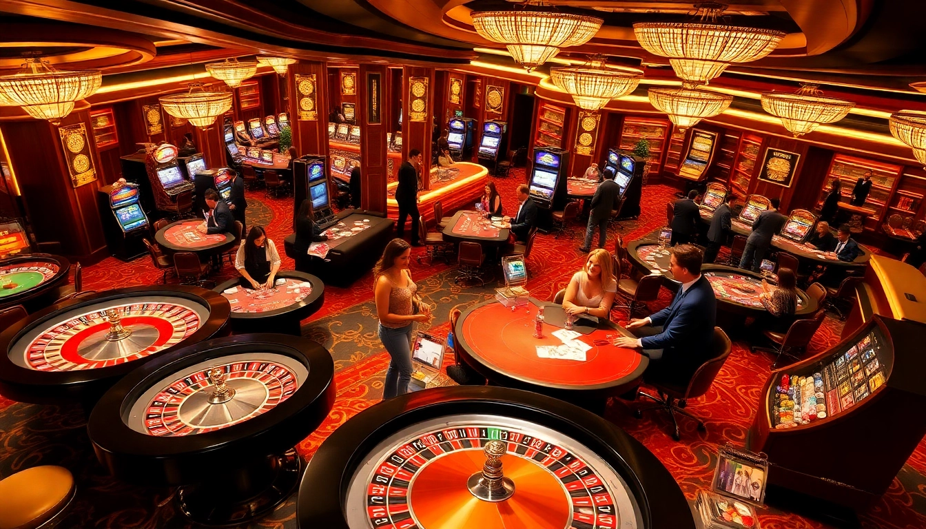 Experience the thrill of 555WIN with vibrant casino games and engaging players enjoying their gaming.